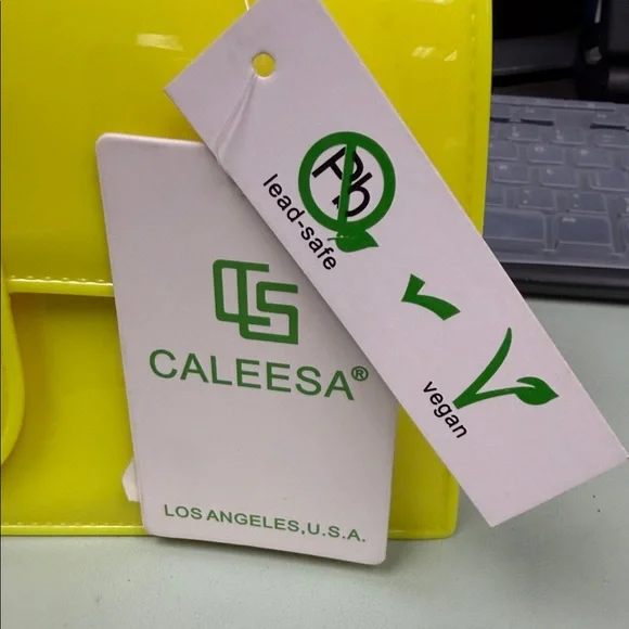 CALE Neon Yellow Clutch - Picture 2 of 3